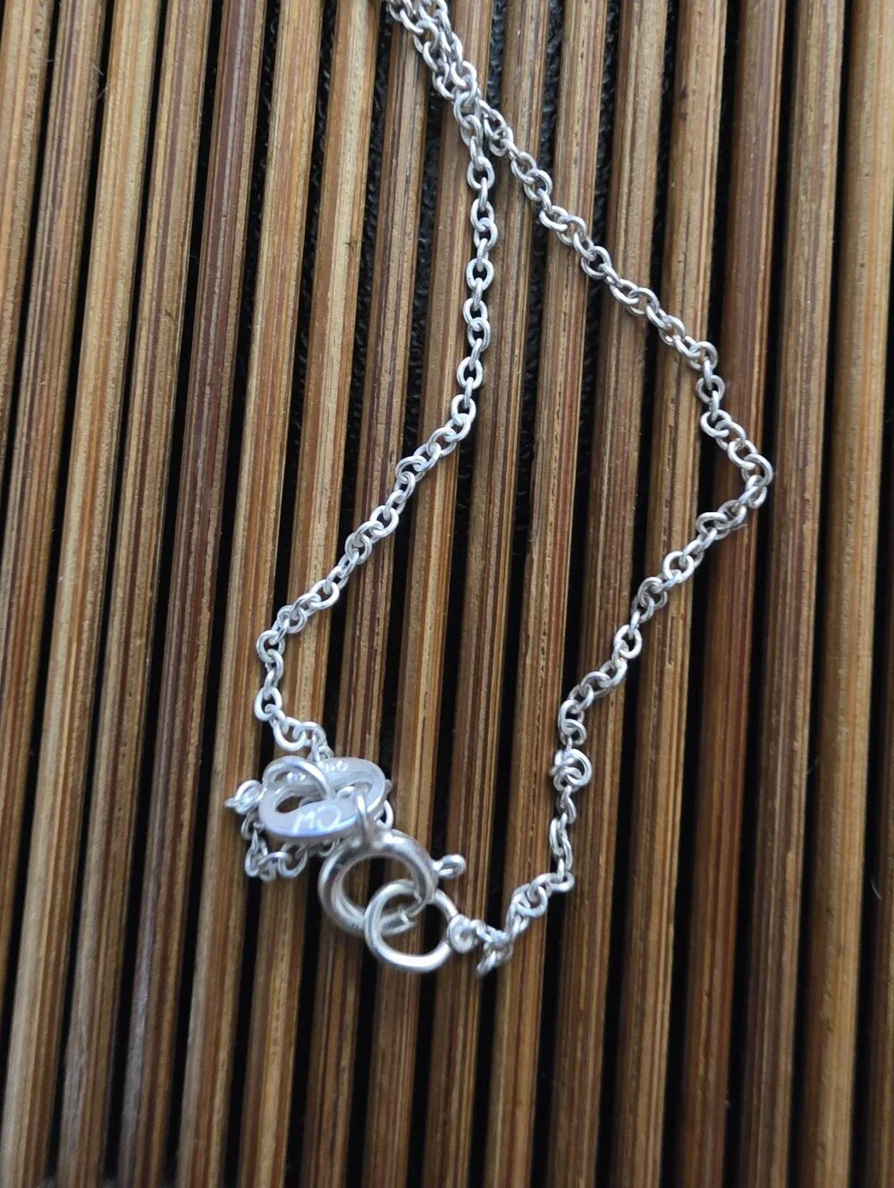 925 Silver Amethyst, Marcasite Chain Necklace (Vintage)